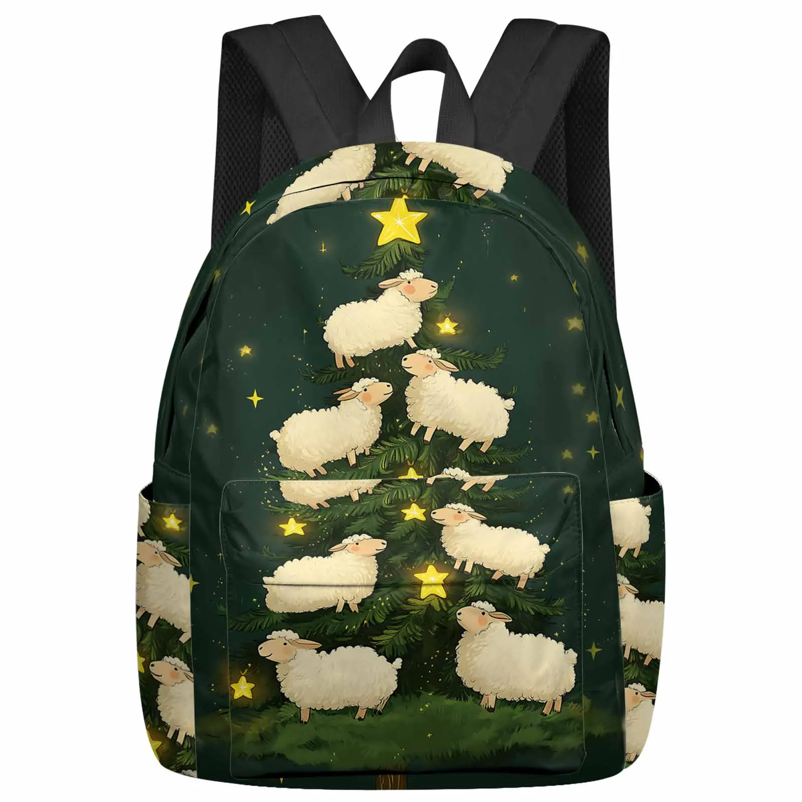 

Sheep Snowflakes Stars Large Capacity Backpack Men Laptop Bags High School Teen College Girl Student Mochila