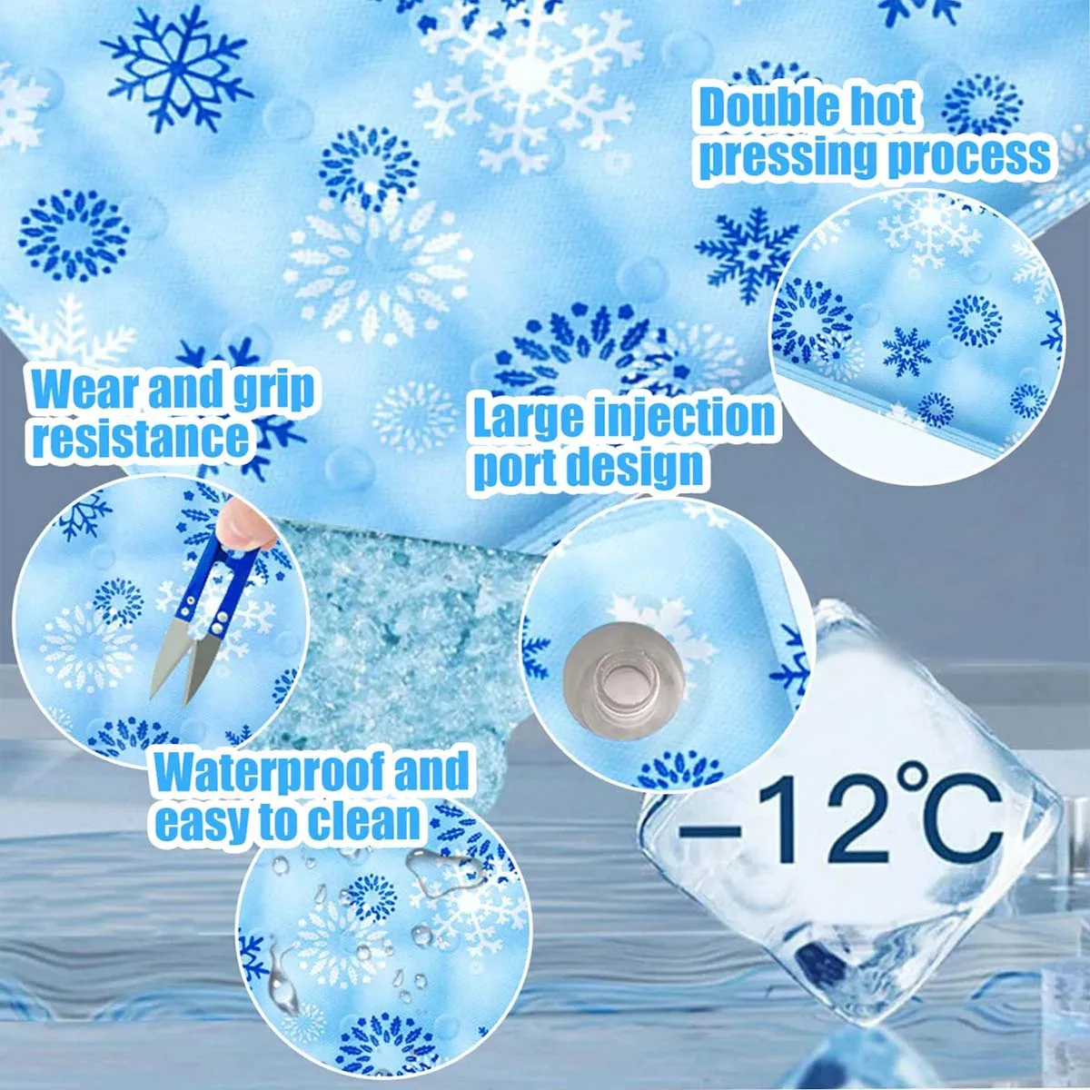 Pet Cooling Mat Dry Ice Pet Cool Pad Water Injection Cooling Dog Beds Keep Your Pet Cool Waterproof Wear Resistant For Dogs&Cats - Image 3