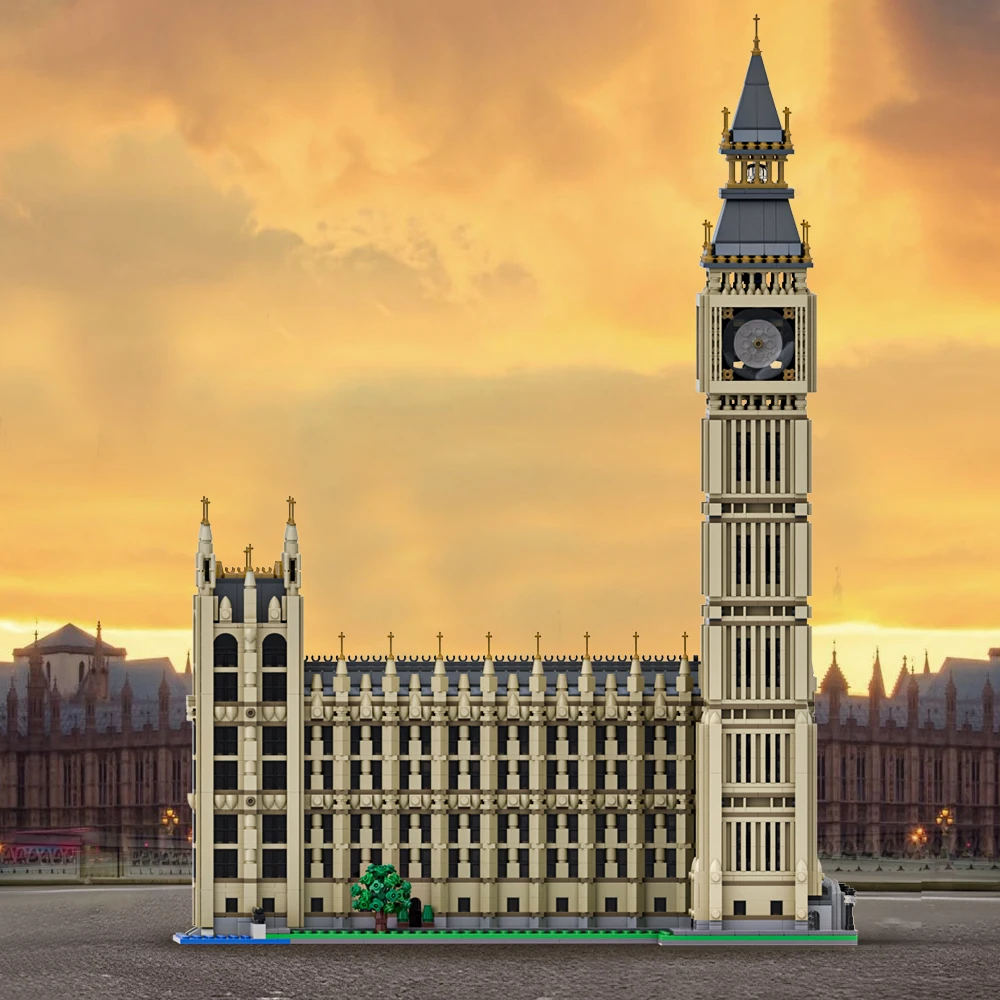 Gobricks MOC Big Ben Blocchi di costruzione modulari Modello Londra Big Ben Famosa Street View Architettura Mattoni Assemblaggio Giocattoli Regalo per bambini