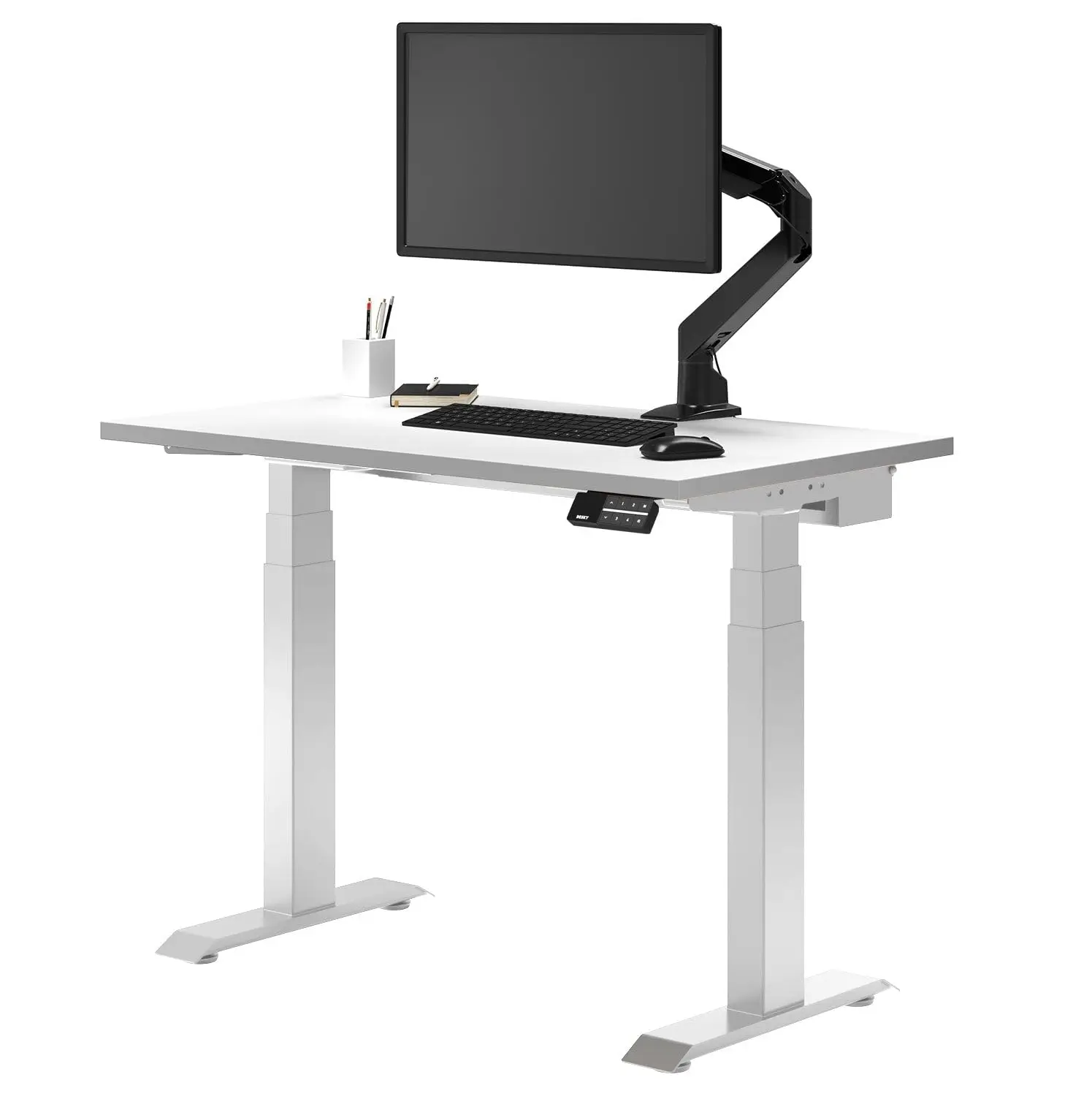 

Dual Mini Sit Stand 32 x 20 in Compact Desk with Dual Motors, 3-Stage Height Range, 4 Memory Presets – One-Piece, Customized