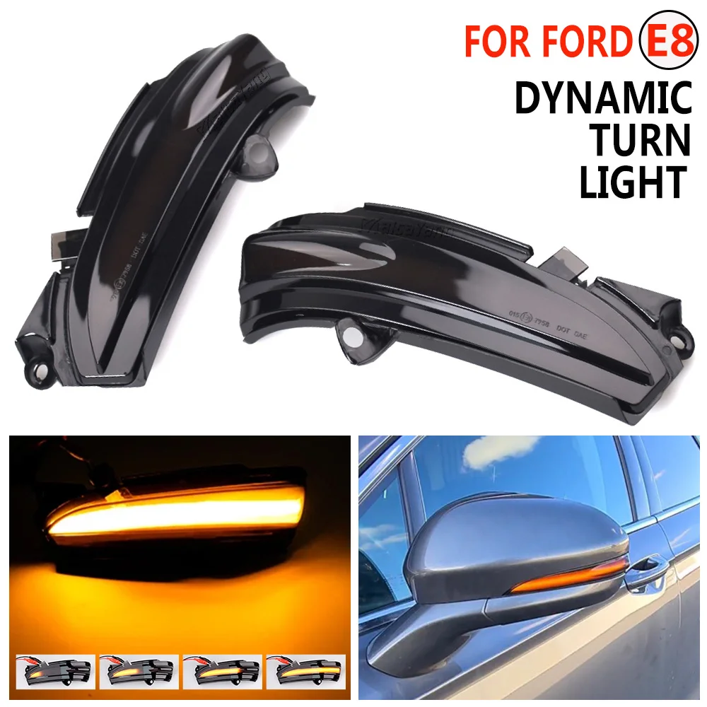 2x Sequential Dynamic Led Side Mirror Blinker Lights For Ford Mondeo MK5 2014 2015 2016 2017 2018