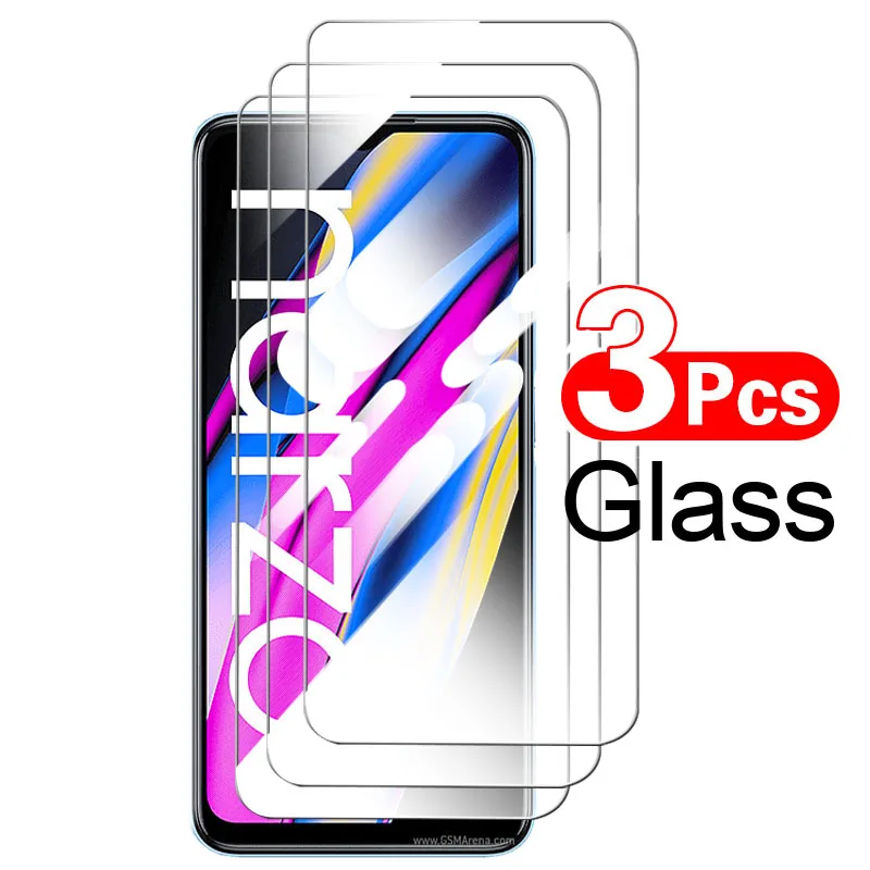 3PCS Full Cover Temperd Glass for Realme Narzo 50A Protective Glasses Realmi Narzo 50A 50i 50 A 4G 2021 RMX3430 6.5'' Phone Film