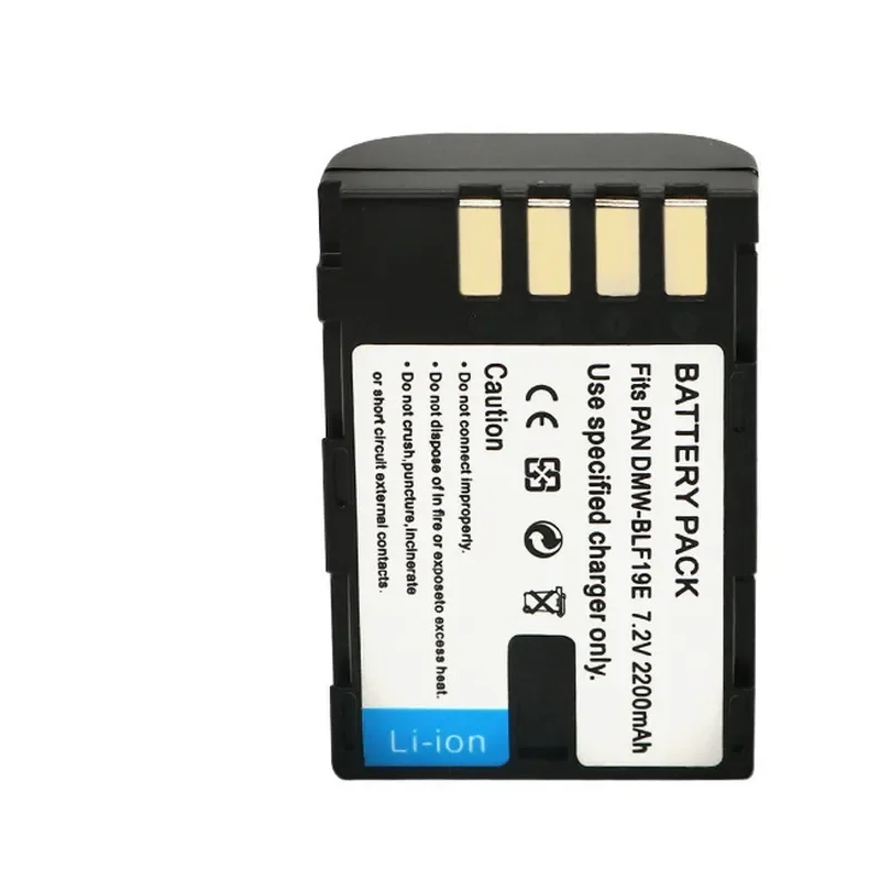DMW-BLF19E BLF19 7.2V 2200mAh Li-ion Battery for Panasonic Lumix DMC-GH3 GH4 GH5S Camera Battery Pack Rechargeable Li-ion
