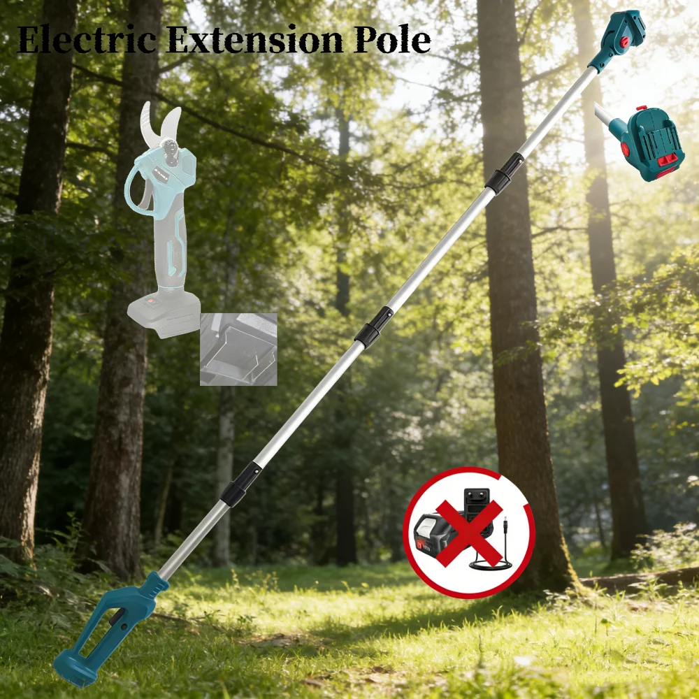 PATUOPRO Electric Extension Pole Suits For Electric Scissors Pruner With 3 Pins Cutting Garden Power Tool For Makita 18V Battery