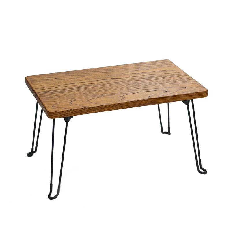 Elm solid wood folding coffee table, large low table, bay window kang table, tatami mat