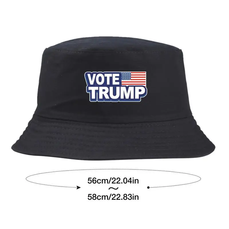 Unisex President Letter Sticker Bucket Hats Fishermen Caps Outdoor Casual C ap Sunscreen Hat Vote Outdoor Camping Hat Sun Hats