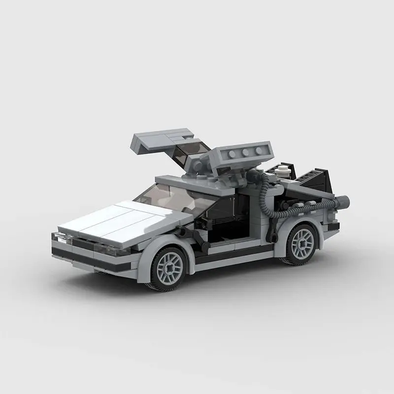 MOC Deloreaned Back to the Future Building BlockTruck Time Machine Assembly Technology ScienceFiction Racing Children\'s Gifts