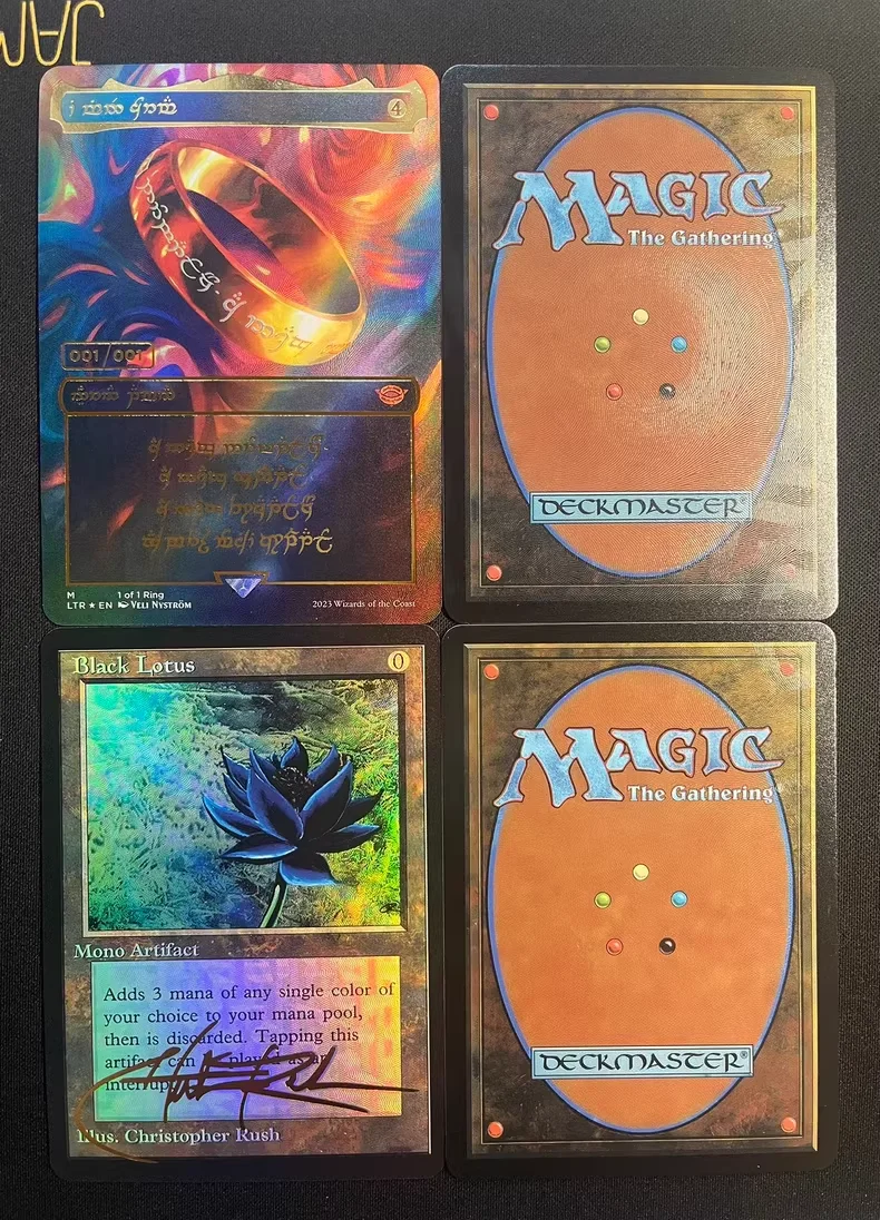 DIY Central European Legend Magic: The Gathering Lord of the Rings Supreme Ring Card Lord of the Rings Black Lotus diy