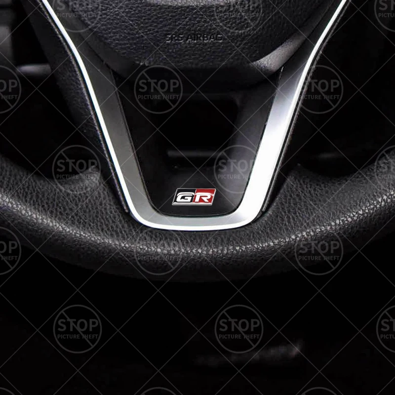 GR SPORT Logo Car Interior Steering Wheel Sticker Center Console Decoration Badge For Toyota YARIS C-HR Corolla Prius Hilux Rav4