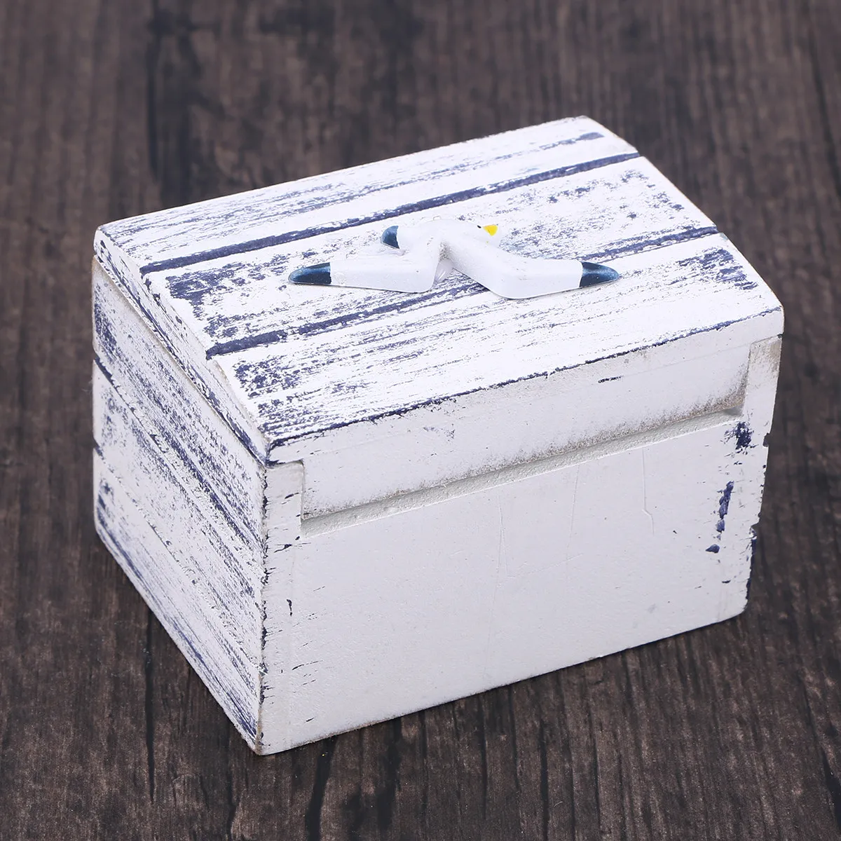 2Pcs Wooden Jewelry Storage Boxes Mediterranean Style Organizer Classic Case for Rings Earrings Brooch Necklace Jewelry Display