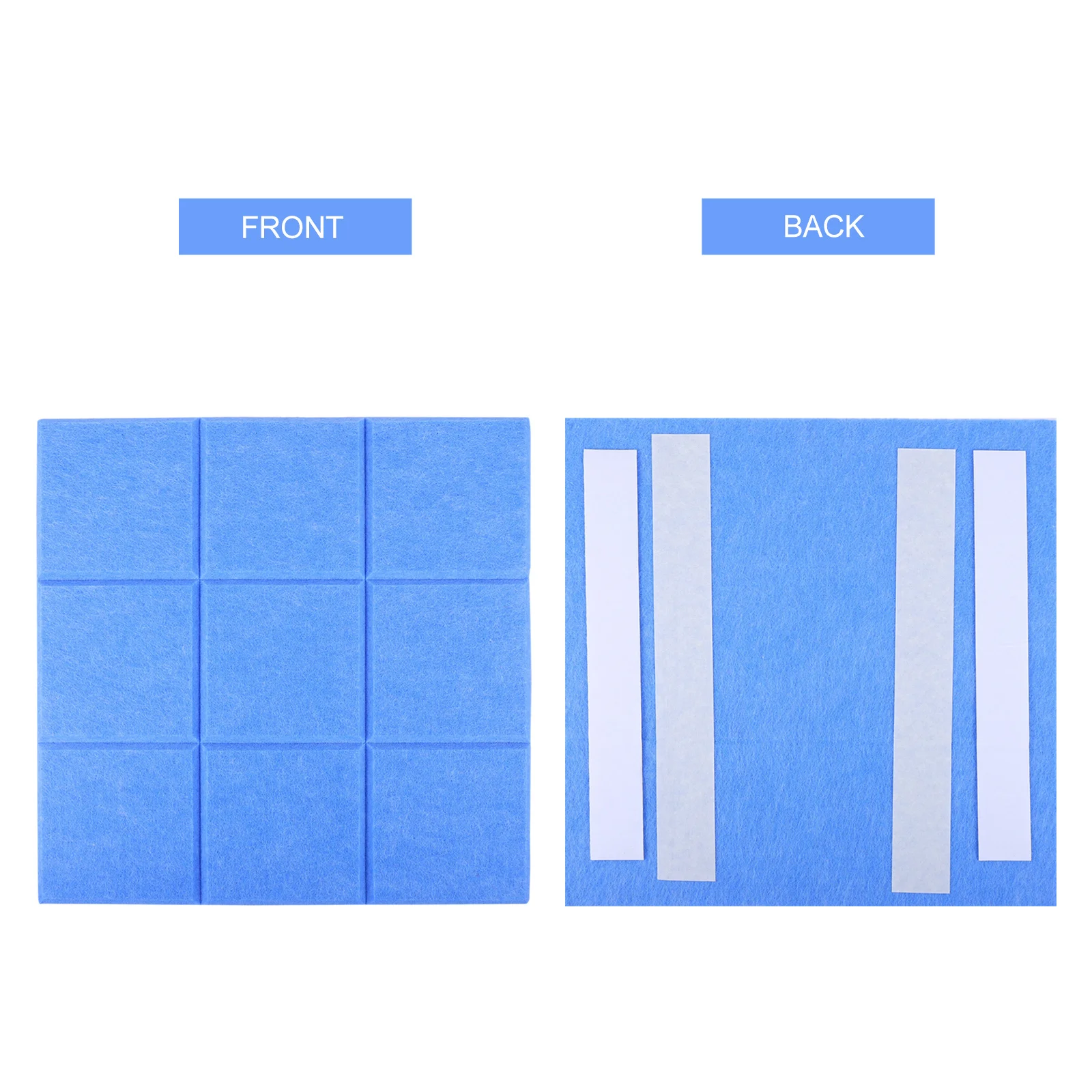 Felt Board Self-Adhesive Wall Mountable Memo Board For Home Office Classroom Grid Notice Organizer Sticky Message Panel