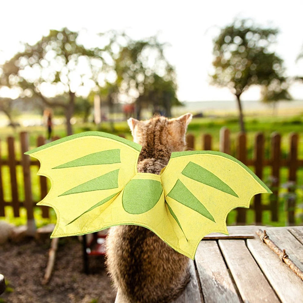 

Pet Dinosaur Costume Felt Cloth Dog Cat Kitten Cute Costumes Adjustable Wing Outfit Lightweight Compact Halloween Pet Supplies