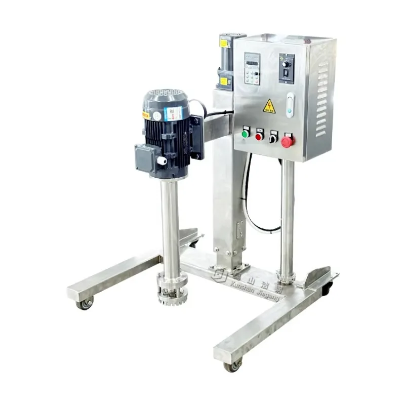 100 Liters Body Lotion Emulsifier Paint Shampoo Cosmetic Cream Homogenizer Machine Liquid High Shear Mixer With Movable Lift