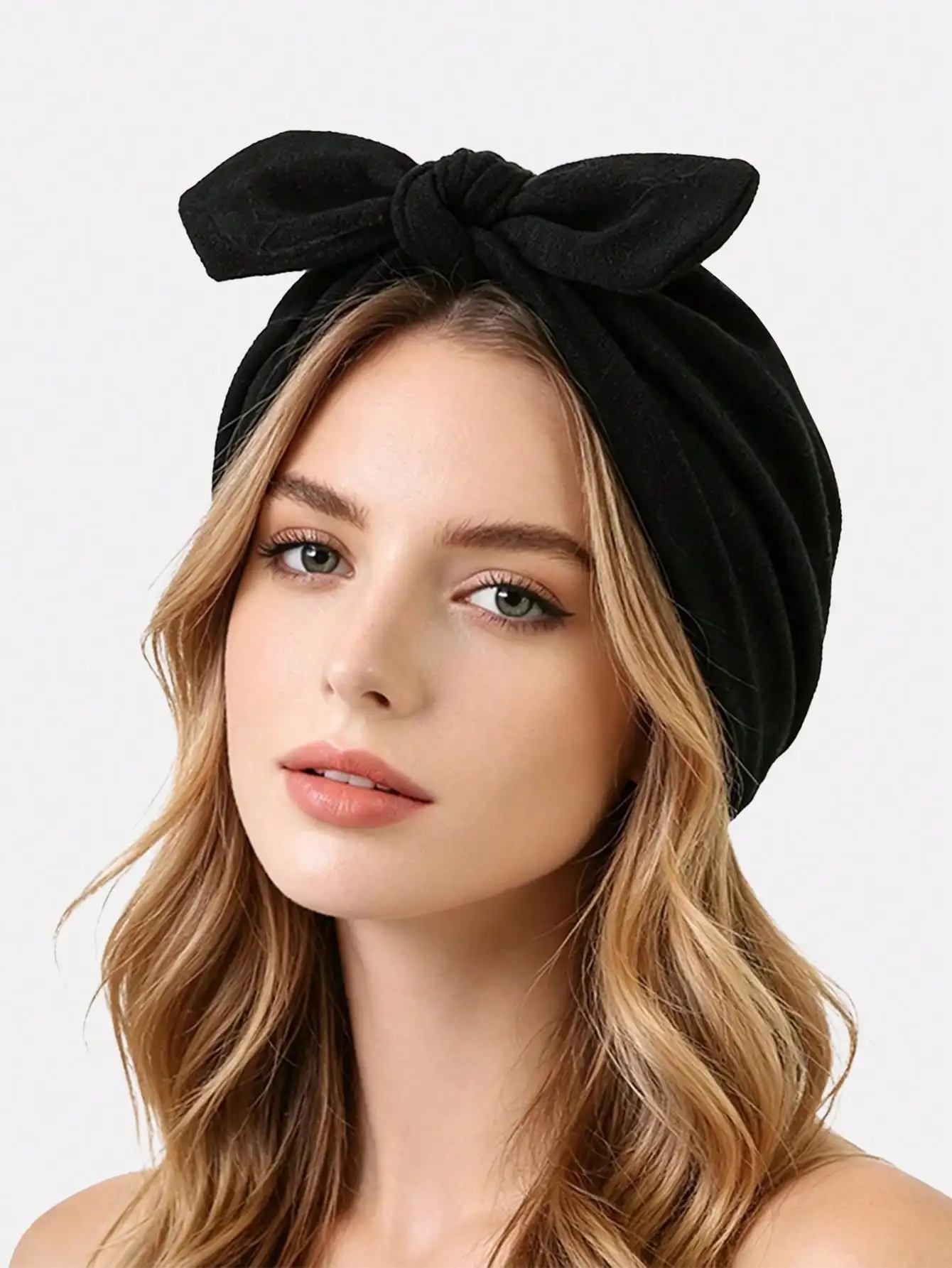 

1pc Women's Bowknot Headscarf, Headwrap, Suitable For Daily Use