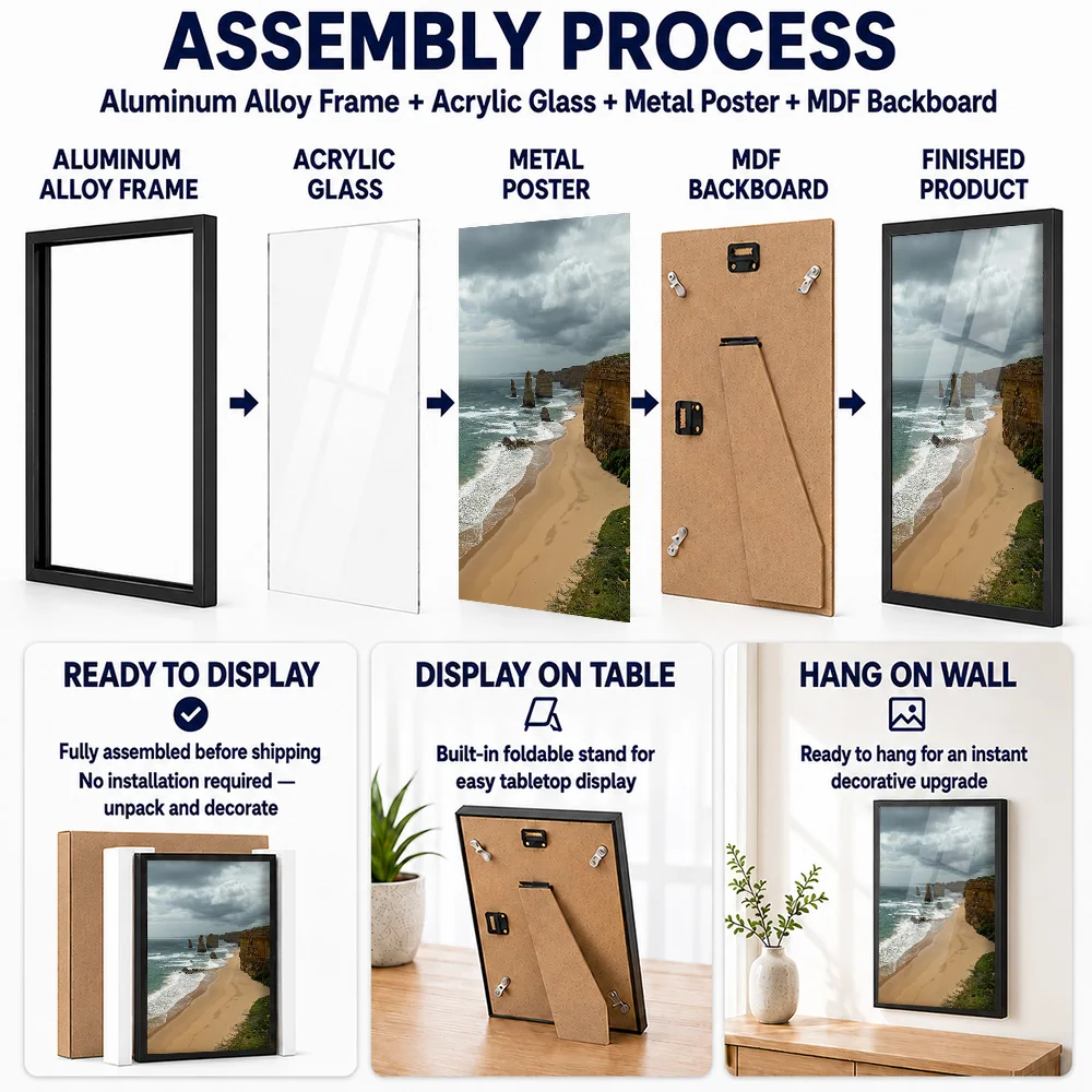 Byron Bay Australia Metal Poster With Aluminum Alloy Frame Personalized Scenic Tribute Wall Art For Travelers Decorating Office