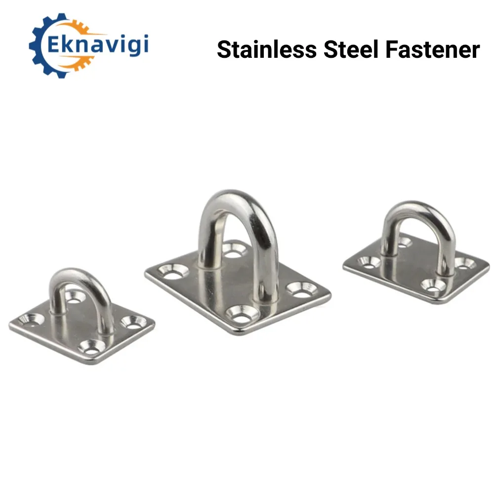 1 Set M5 M6 M8 SUS304 Stainless Steel Oval Door Clasp Hanging Plate Fixed Clasp Ship Bolt Seat Plate Clasp Hampering Accessories