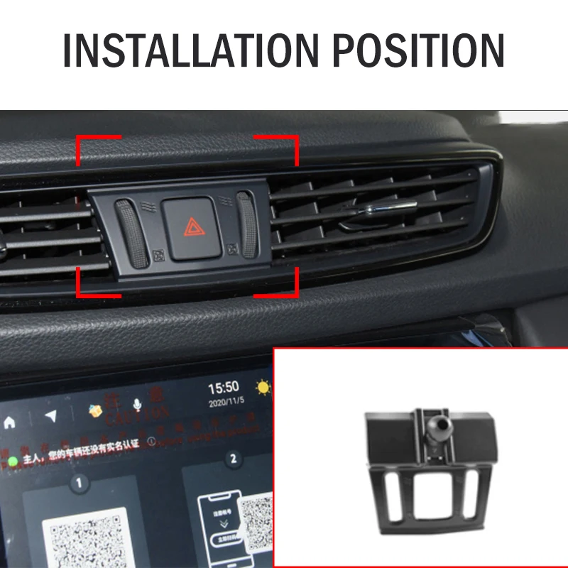 

Car Phone Holder Fit for Nissan X-Trail 2014-2022 Qashqai 2016-2022 Car Air Vent Clip Mount Adjustable GPS Navigation Bracket