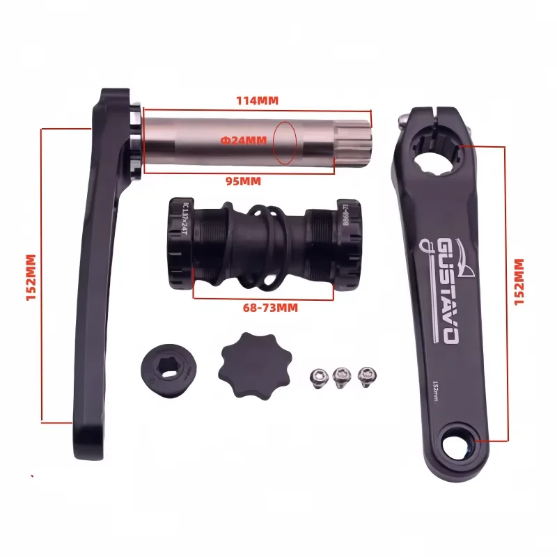 GUSTAVO Kinder-Fahrradkurbel für Direct Mount Kurbel Fahrradkurbelgarnitur 135 140 152 160 mm Fahrradteile