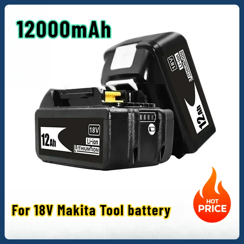 

18V 12000mAh Li-Ion Battery for Makita BL1860 DDF487 DTW700 DGA404 DTD173 DHP487 Replacement 18v Power Tool Battery