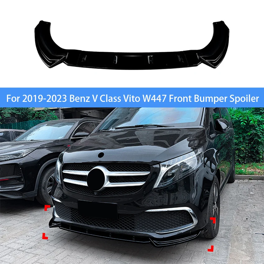 

For 2019-2023 Mercedes-Benz Vito W447 Front Bumper Shovel Spoiler External Modification Part Enhanced Aesthetic And Protection
