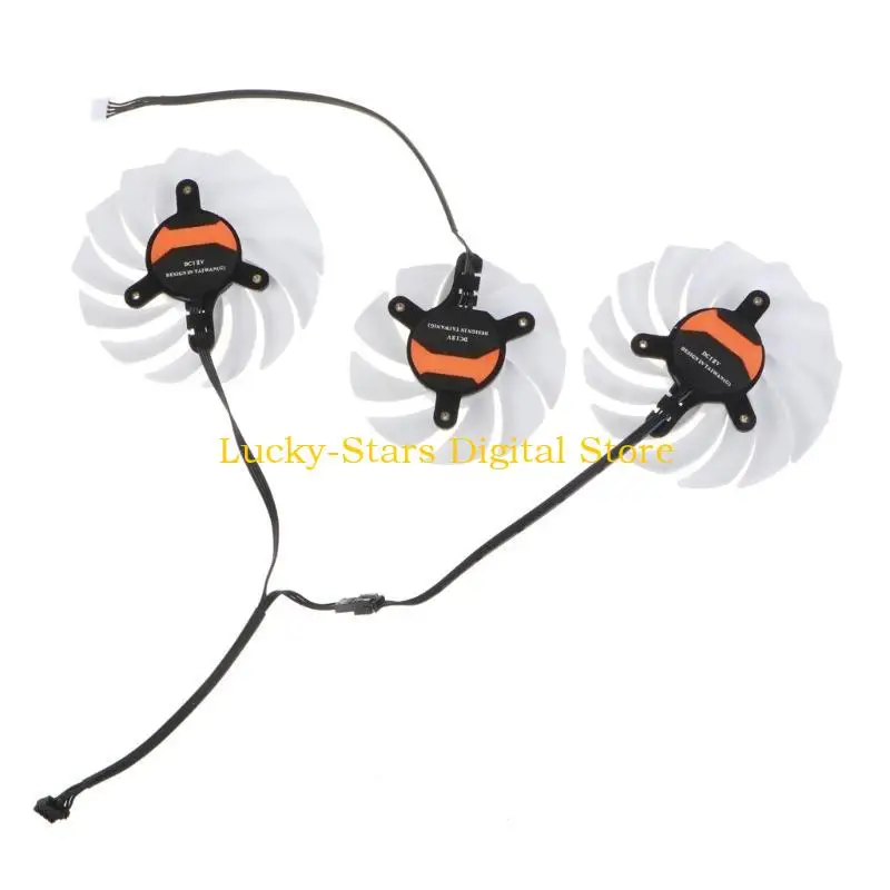 T3EE 3PCS 4Pin مروحة مبرد لـ RTX3060 3080 3070 3060TI IGAME Ultra-OC WHITE RTX3080 RTX3070 مروحة بطاقة الرسومات #3