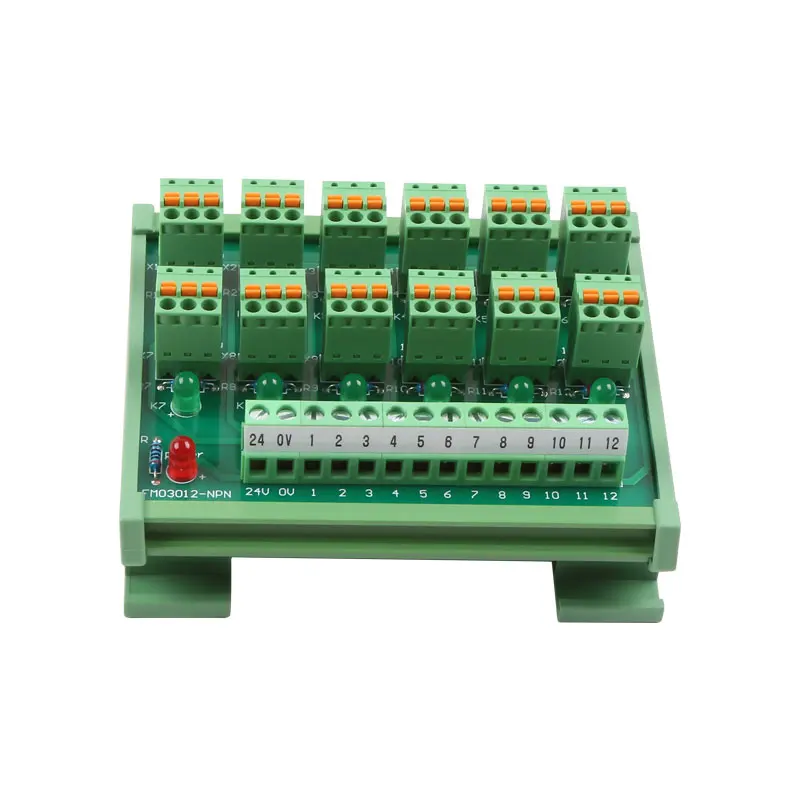 

PLC12 channel 2-wire 3-wire NPN input spring wiring IO photoelectric proximity switch sensor terminal block