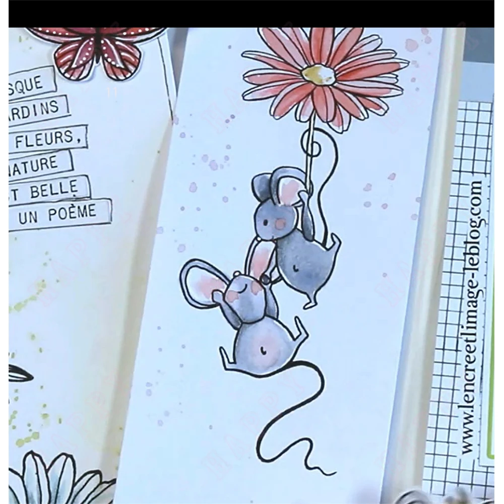 2025 Arrival New Les Plus Beaux Bouquets Stamps DIY Stencil Diary Scrapbooking Flowers Le Langage Mold Craft Engraving Making