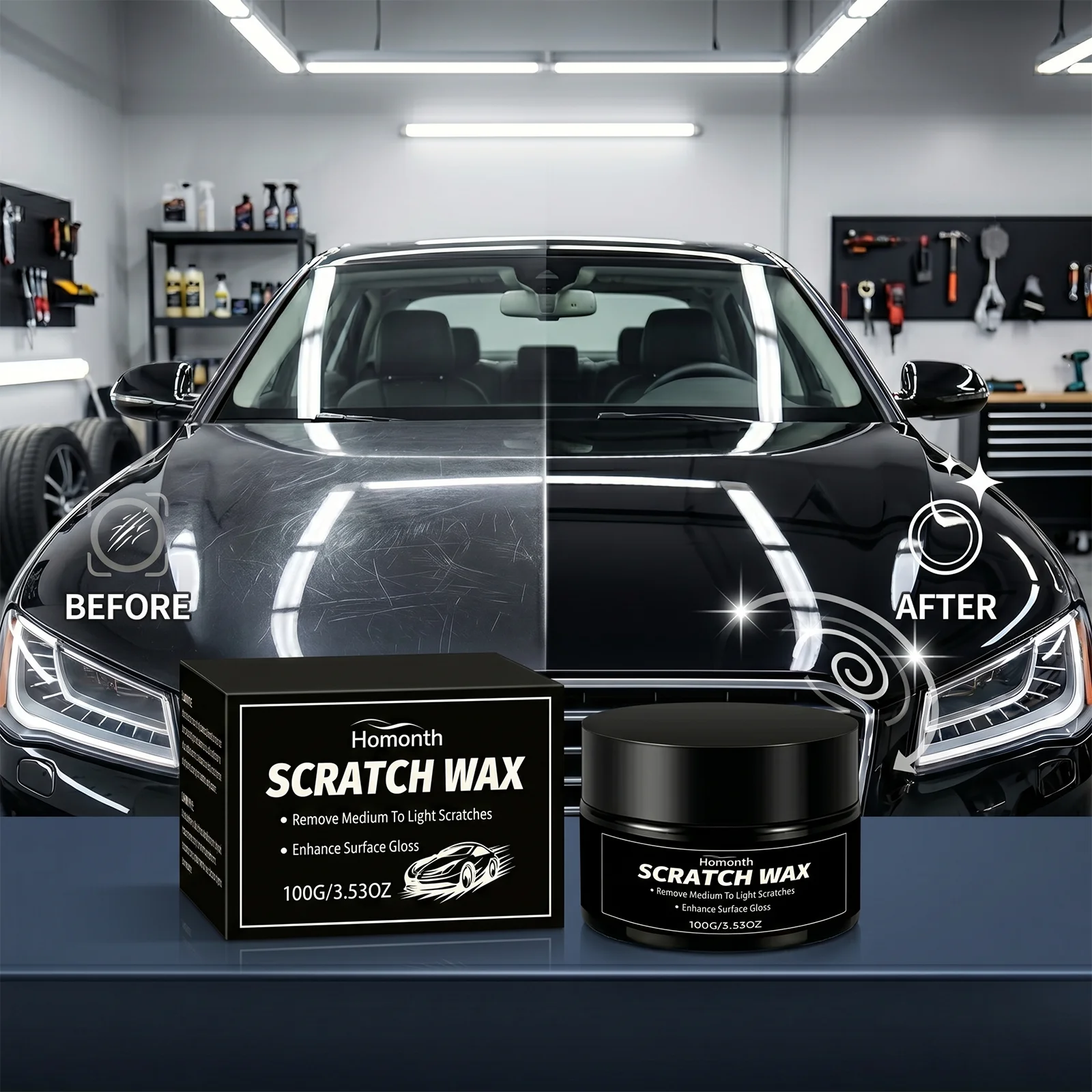 100g Car Paint Fix Paste Premium Surface Polisher Automotive Maintenance Safe Scuff Reliever Vehicle Care Cream Autocare