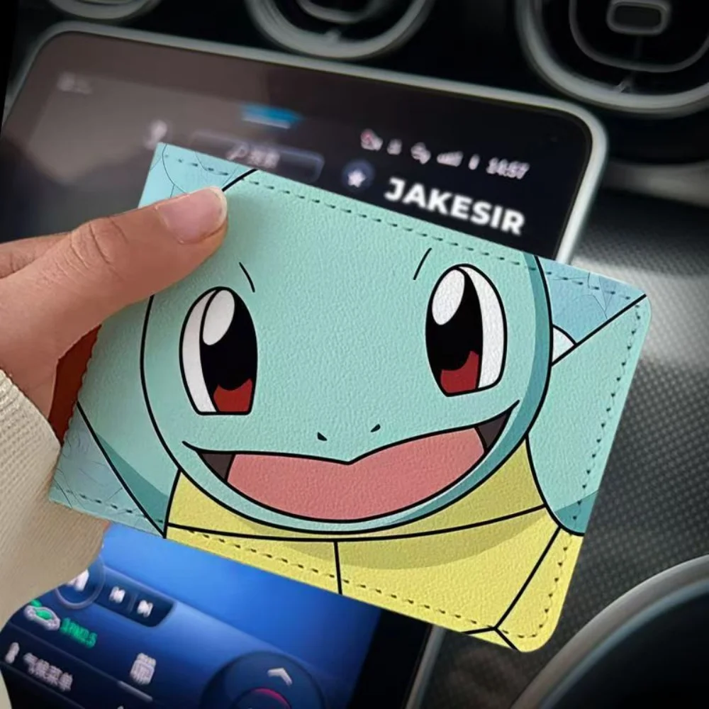 أنيمي بوكيمون بيكاتشو حافظة بطاقات رخصة القيادة الكرتون السنجاب Gengar Psyduck Kawayii طالب بطاقة الهوية بطاقات البنك تخزين كليب