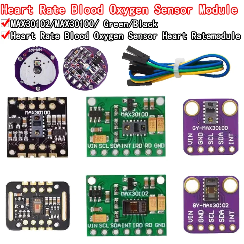 MAX30102 MAX30100 Heart rate Sensor Module Puls detection Blood oxygen concentration test For Arduino Ultra-Low Power