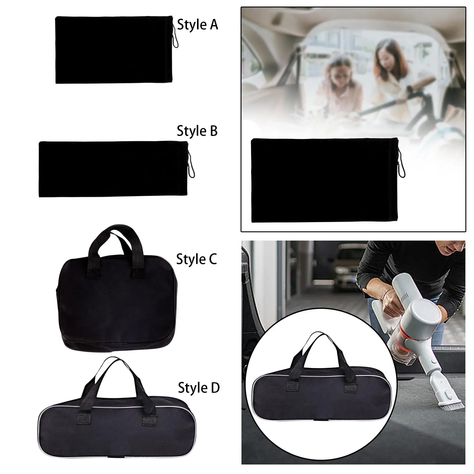 Auto Stofzuiger Opbergtas Accessoires Multifunctioneel Zwart Lichtgewicht