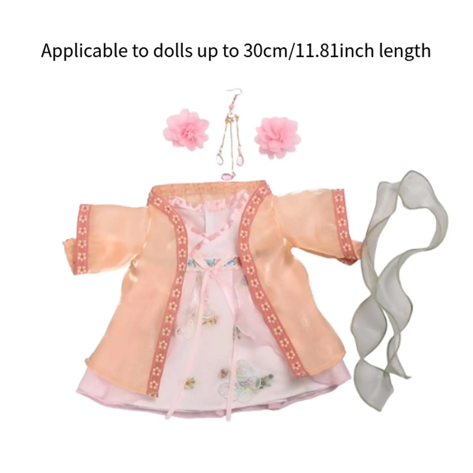 Plush Doll Dress Pendant Doll Outfits Photo Props Adorable for Little Girls Comfortable Dress up Doll Clothes for 30cm Dolls