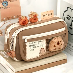 1PC Cute Fabric Pencil Case Kawaii Large Capacity Animal Zipper Kids Bag Children'S Boys' Pen Pouch Girl School Case Supplies