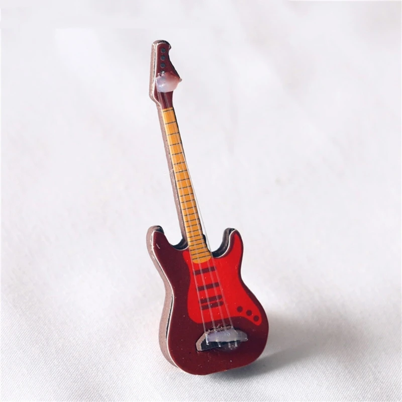 Đàn Guitar Mini Bằng Gỗ Thu Nhỏ Dễ Thương Trang Trí Sân Vườn Handmade Thủ Công Nhạc Cụ