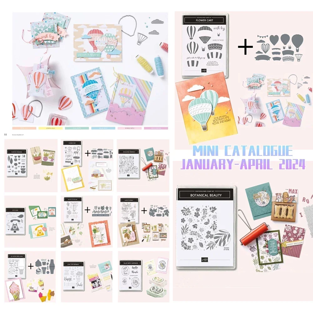 MINI CATALOGUE JANUARY-APRIL 2024 Metal Cutting Dies and stamps DIY Scrapbooking Card Stencil Paper Cards Stampin UP new