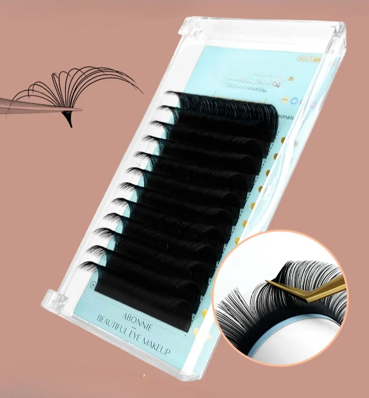 13PCS Eyelash Extension Supplies 0.03 05  Matte Cashmere Lash Trays Matte Black Lash Extensions