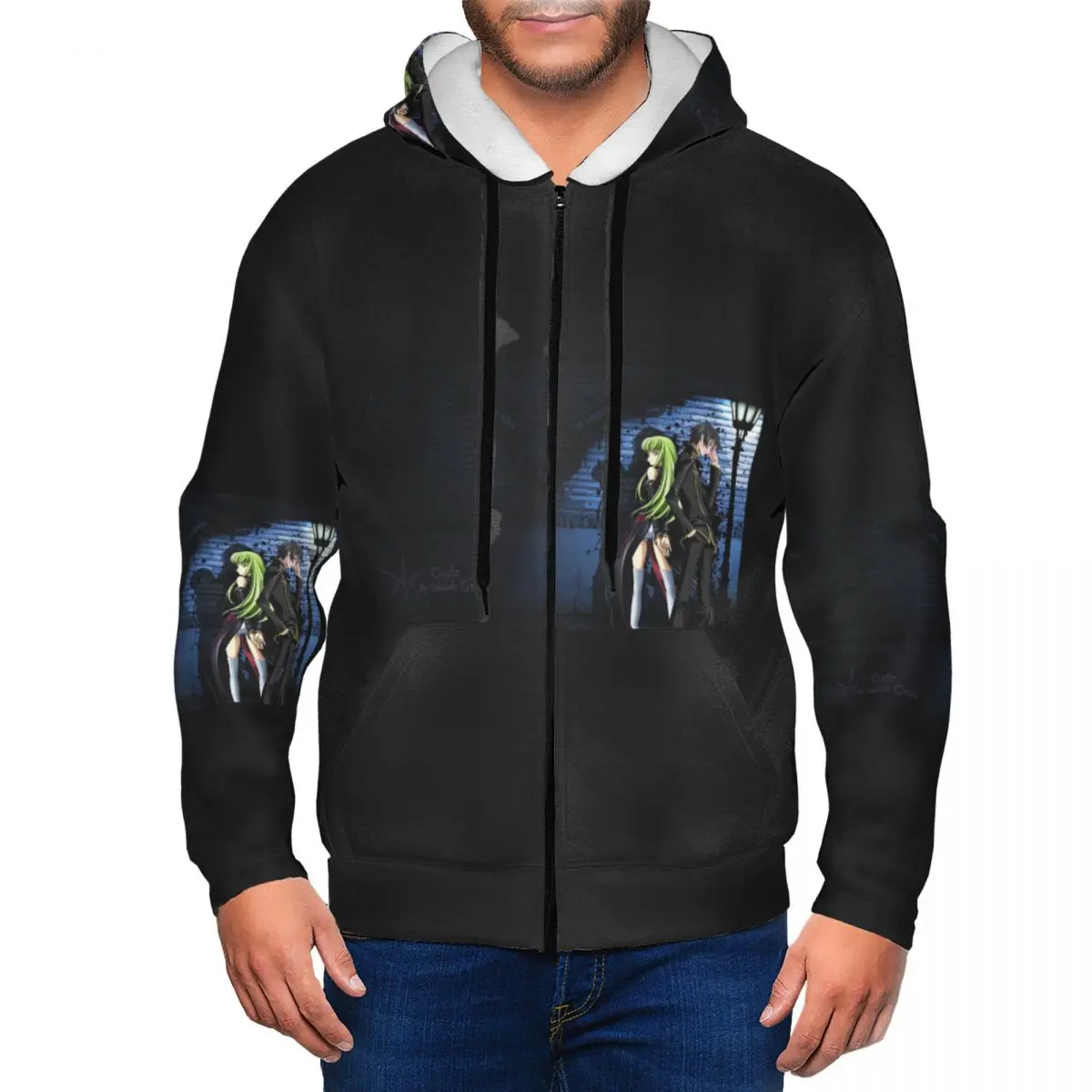 Code Geass Anime Zipper Hoodies Hip Hop Pullover Autumn Winter Men Women Sweatshirt Long Sleeve Tops