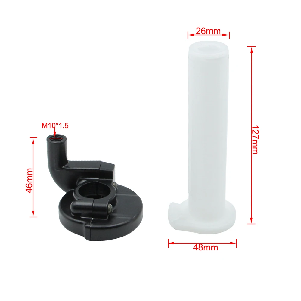 Motorcycle Twist Throttle Accelerator Grip Tube With Throttle Cable Holder Housing For Motocross Dirt Pit Bike Quad ATV Buggy
