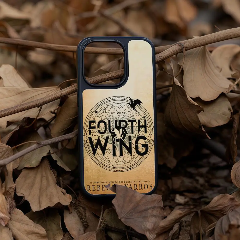 

F-Fourth W-Wing Dragon Phone Case For iPhone 17 16 15 14 13 12 Pro Max Plus Black Frame Acrylic Carbon Fiber Hard Shell