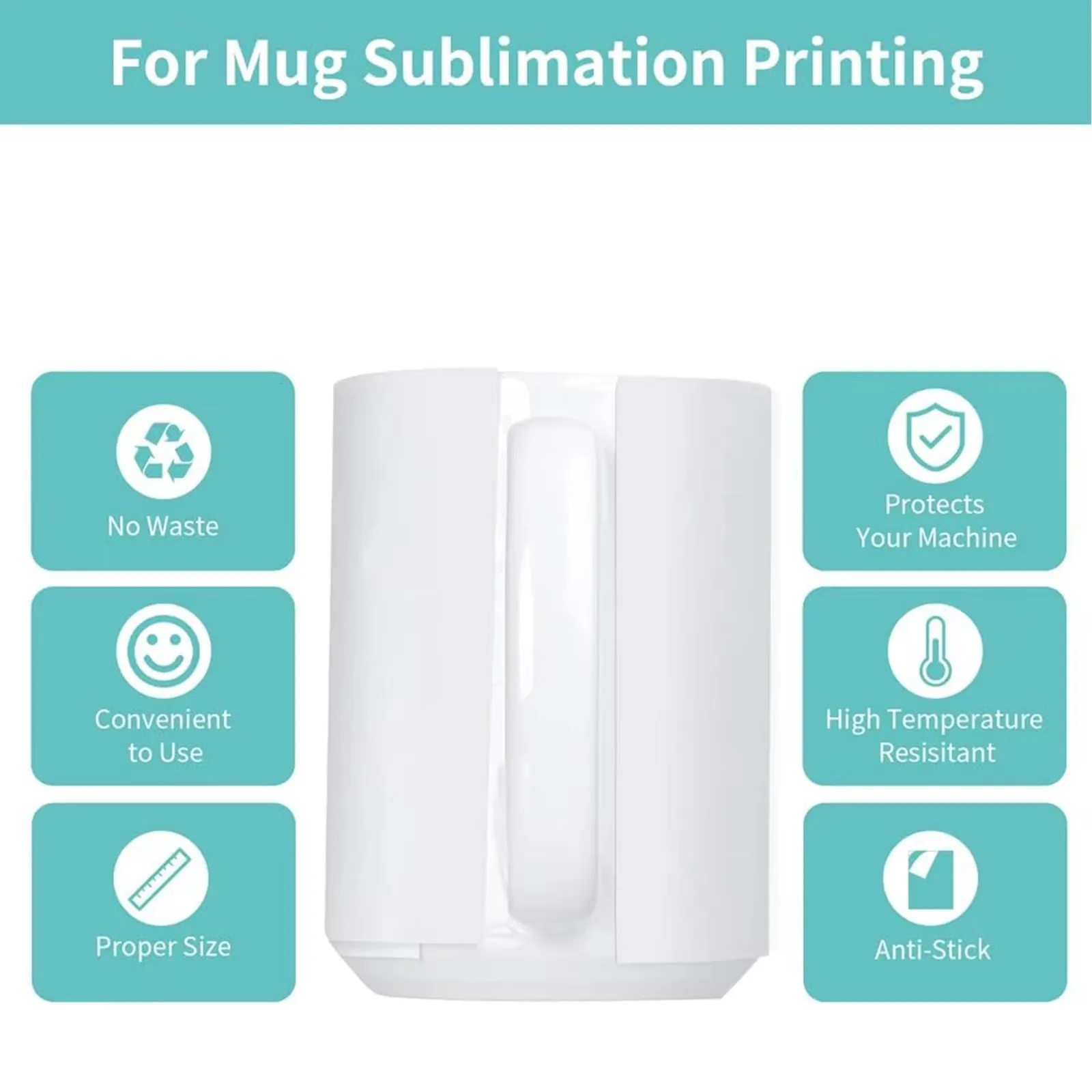 ESHANG 100 Sheets 3.7x8.5inch Sublimation Transfer Paper for Mugs High QualityPrint Transfer 105G