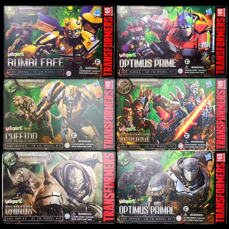Transformation Toys AMK Series Action Figures BUMBLEBEE SCOURGE OP Cheetor Optimus Primal CHEETOR RHINOX Assembling Model Robot