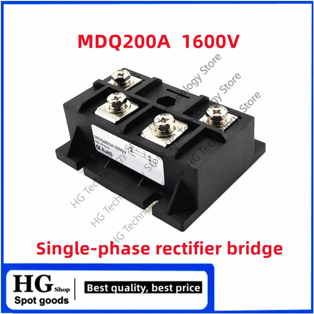 

Original new 200A single-phase rectifier bridge MDQ200-16 MDQ200A1600V 600V 800V 1000V 1200V 1600V 1800V DC 12V