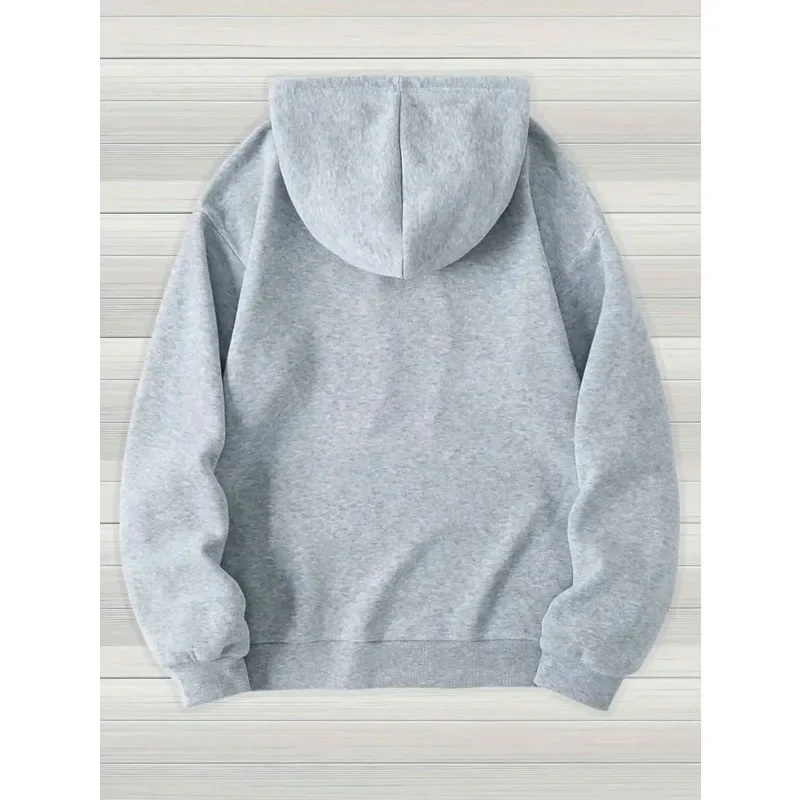 Plus Size 1XL-5XL New Women's Solid color 2Pcs Hoodie & Sweatpants Set Casual Drawstring Hoodie with Pockets