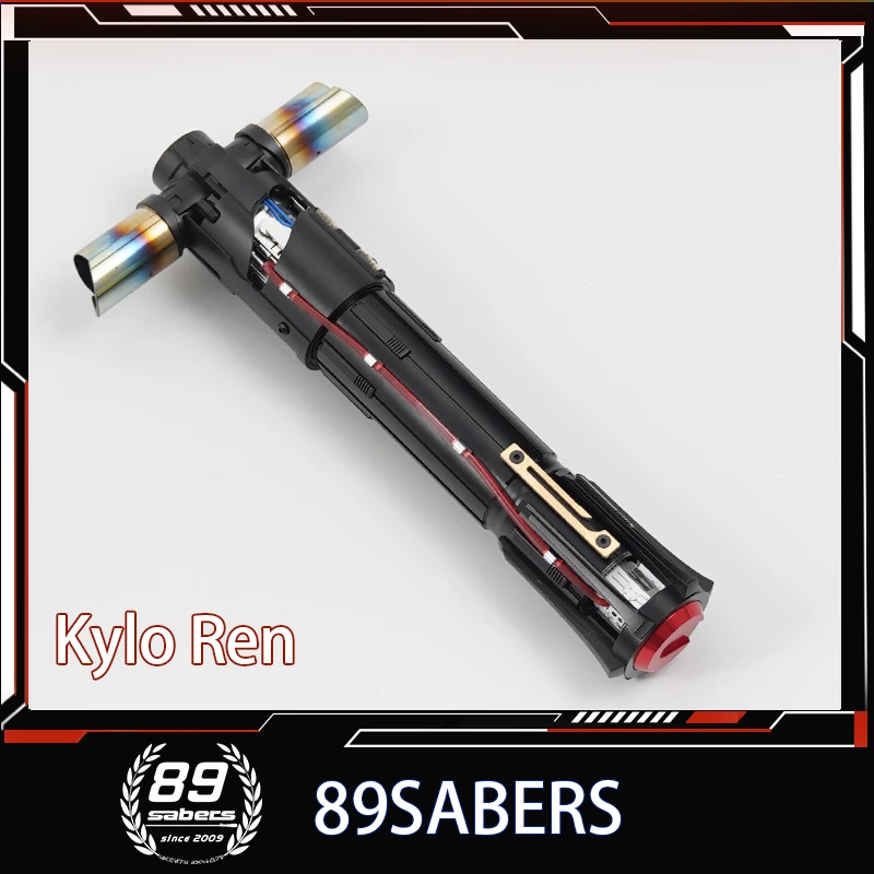 

[89SABERS] Реплика фильма Kylo Ren Crossguard Lightsaber-1:1, оснащенная программным обеспечением ProffieBoard v3.9, цельнометаллическая рукоять