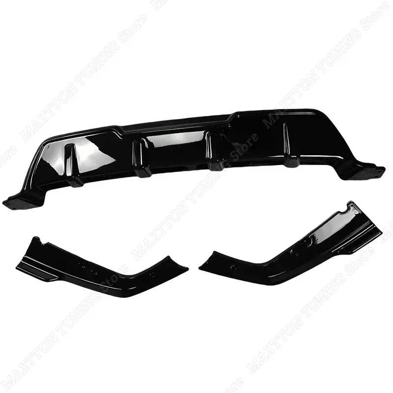 For BMW X6 G06 M-Pack Pre-LCI 2018-2023 Car Rear Bumper Lip Diffuser Rear Side Splitters Spoiler ABS Gloss Black Body Kit Tuning