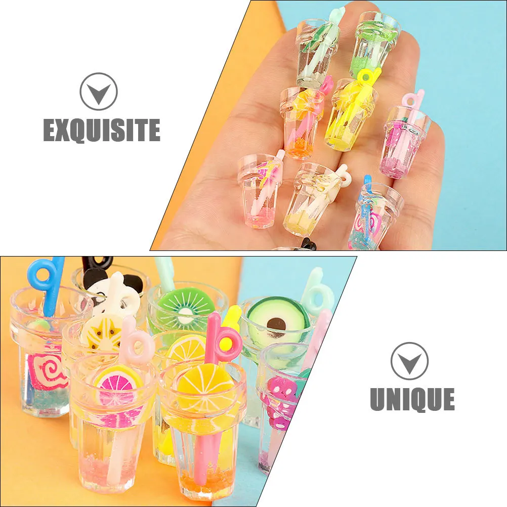 

10Pcs Mini Drinks Decoration Exquisite Miniature Beverage for Small Space Office Desk Bookshelf Decor House Drinks