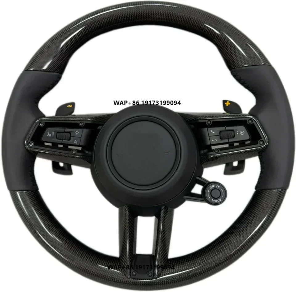 

Custom Carbon Fiber Steering Wheel Cover for-Porsche 911 for Boxster for Macan Panamera for Cayenne New Style Auto Parts
