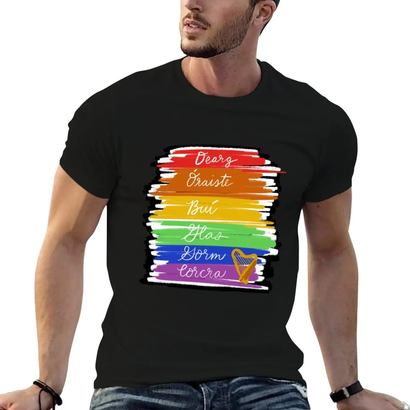 Colors in Irish / Dathanna as Gaeilge T-Shirt designer shirts oversized mens graphic t-shirts anime