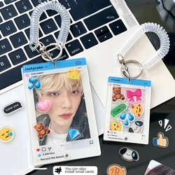 High Beauty Ins Photo Frame Acrylic Standing Brand Keychain Pendant Love Bean Small Card Shake Music Card Case