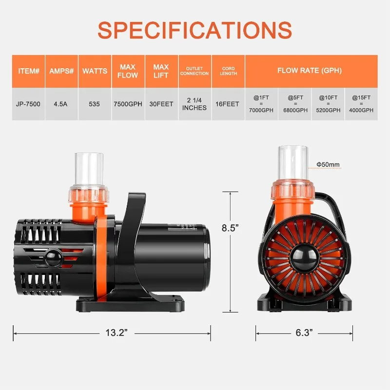 Pond pump,Submersible Water Pump,high lift waterfall pump,with barrier bag, used as fountain pump outdoor